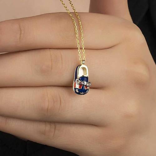 G�m�� Gold Erkek �ocuk Pabu� Kad�n Kolye