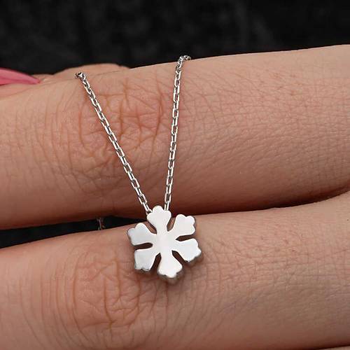 G�m�� Minimal Kar Tanesi Kad�n Kolye