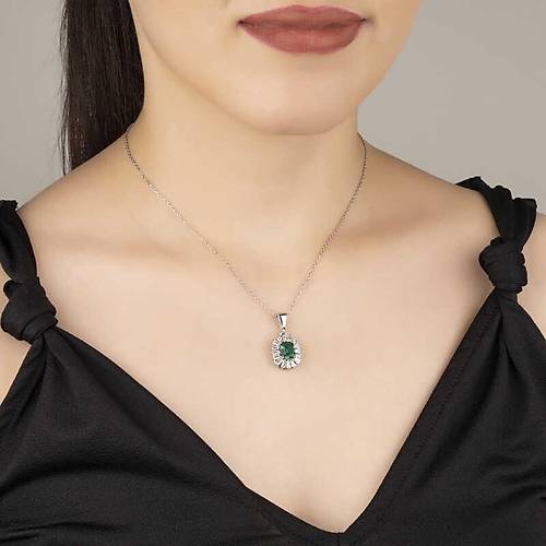 G�m�� Elmas Mont�r Z�mr�t Ta�l� Kad�n Kolye