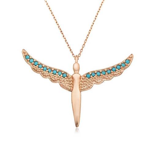 G�m�� Kanatl� Melek Bayan Kolye