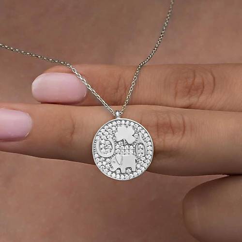 G�m�� Fil Motifli �ans Kad�n Kolye