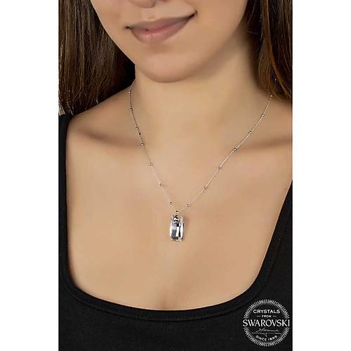 Swarovski Crystal Ta�l� Top Zincir Baget G�m�� Kad�n Kolye 