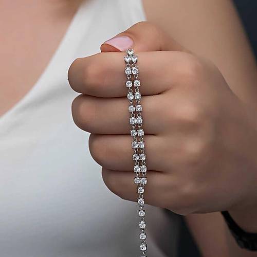 G�m�� Zirkon Ta�l� �ift S�ra Kad�n Bileklik