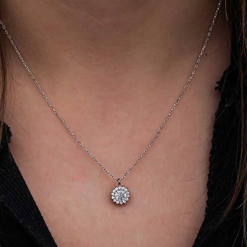 G�m�� Minimal Yuvarlak Anturaj Kad�n Kolye