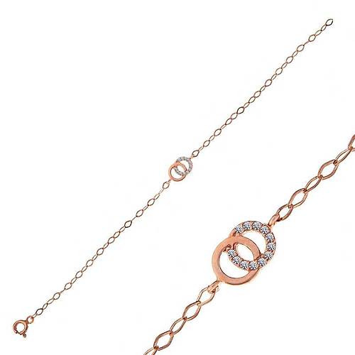 G�m�� Rose Birle�ik Halkalar Kad�n Kolye