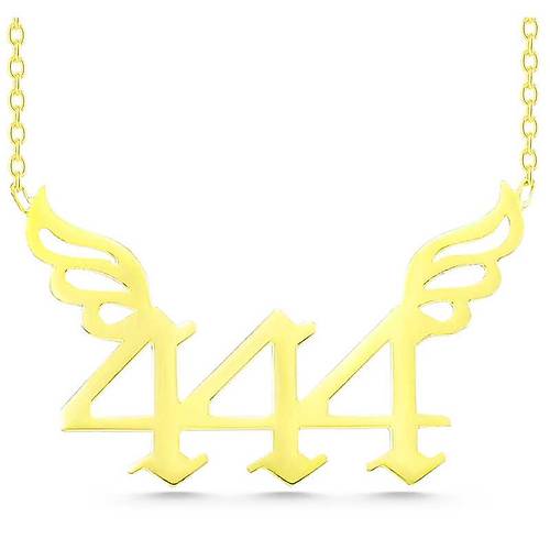 G�m�� Gold 444 Melek Say�s� Kad�n Kolye