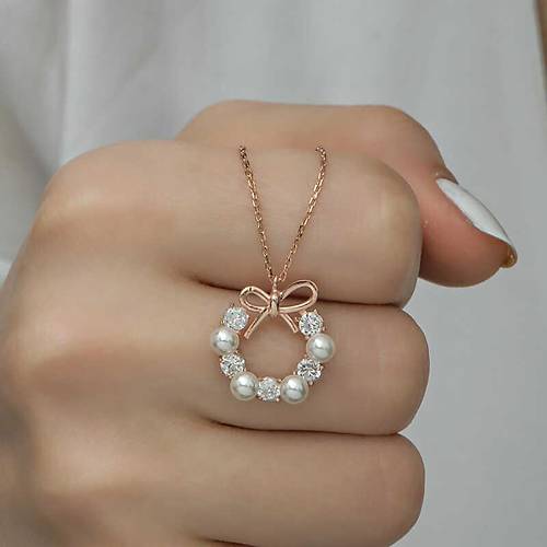 G�m�� Rose �nci Kurdele Kad�n Kolye