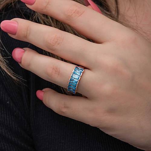 G�m�� Baget  Aquamarine Ta�l� Kad�n Y�z�k