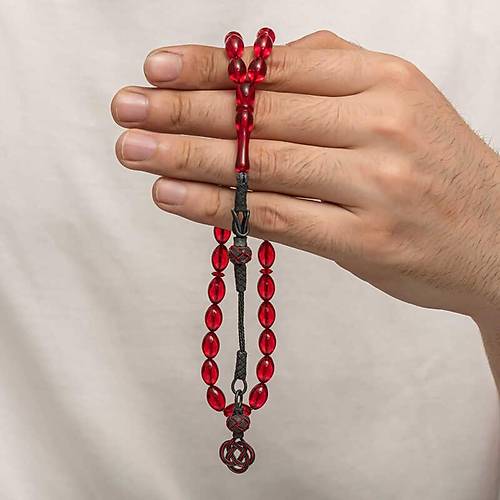 G�m�� Kazaz P�sk�ll� S�kma Kehribar Tesbih