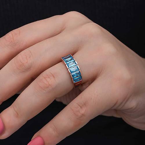 G�m�� Baget  Aquamarine Ta�l� Kad�n Y�z�k