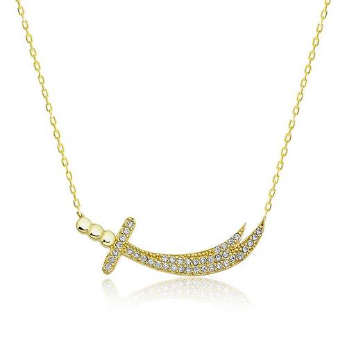 G�m�� Gold Z�lfikar K�l�c� Kad�n Kolye