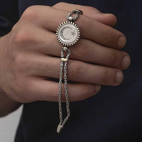 G�m�� Ay Y�ld�z Erkek Bileklik