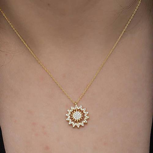 G�m�� Gold G�ne� Kad�n Kolye