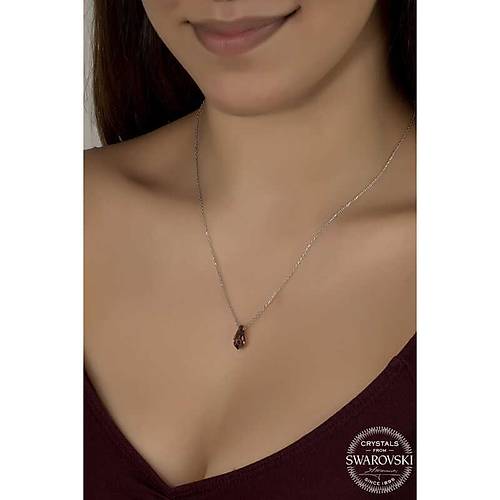 Swarovski Crystal Tal Ametist Gm Kadn Kolye 