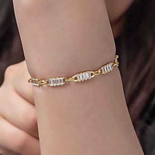 G�m�� Gold Baget Ta�l� Kad�n Bileklik