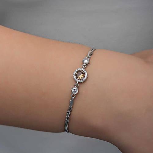 G�m�� Yuvarlak Zultanit Ta�l� Kad�n Bileklik