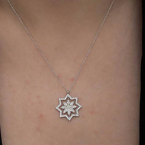G�m�� Kar Tanesi Kad�n Kolye