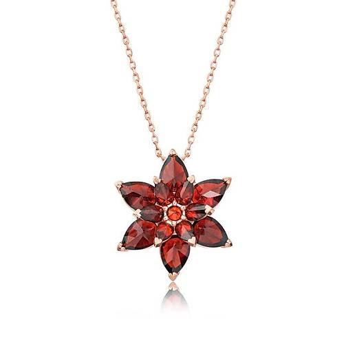 G�m�� Rose K�rm�z� Lotus �i�e�i Kolye