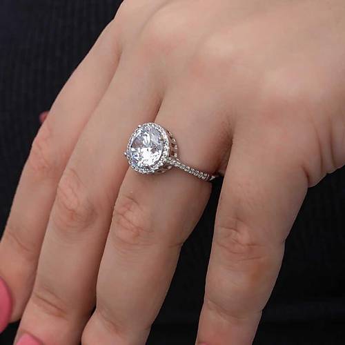 G�m�� Yuvarlak Mont�r Tek Ta� Kad�n Y�z�k