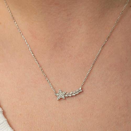 G�m�� Kayan Y�ld�z Kad�n Kolye