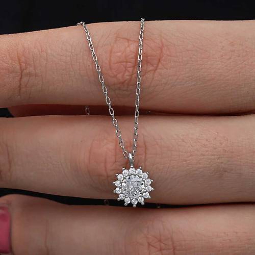 G�m�� Minimal Yuvarlak Anturaj Kad�n Kolye