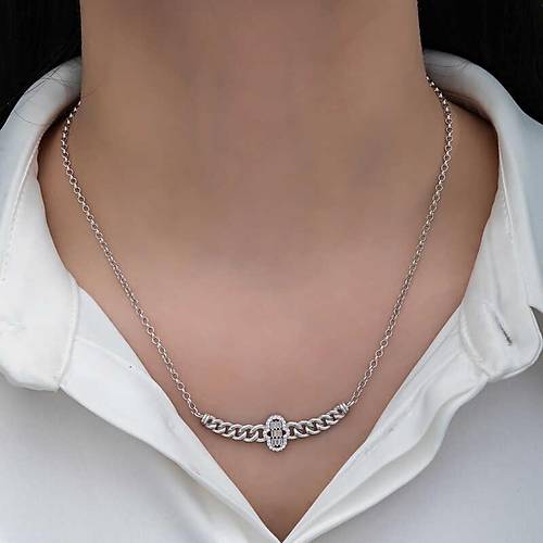 G�m�� Gurmet Zincirli Fatma Ana Eli Baget Ta�l� Kad�n Kolye