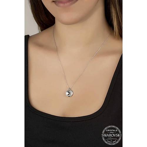 Swarovski Crystal Ta�l� �er�eveli G�m�� Kad�n Kolye