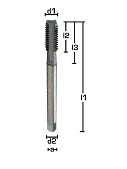 Ø M16 - HSSE/PM Açık Delik Kılavuz, TiCN, 6HX, Form C