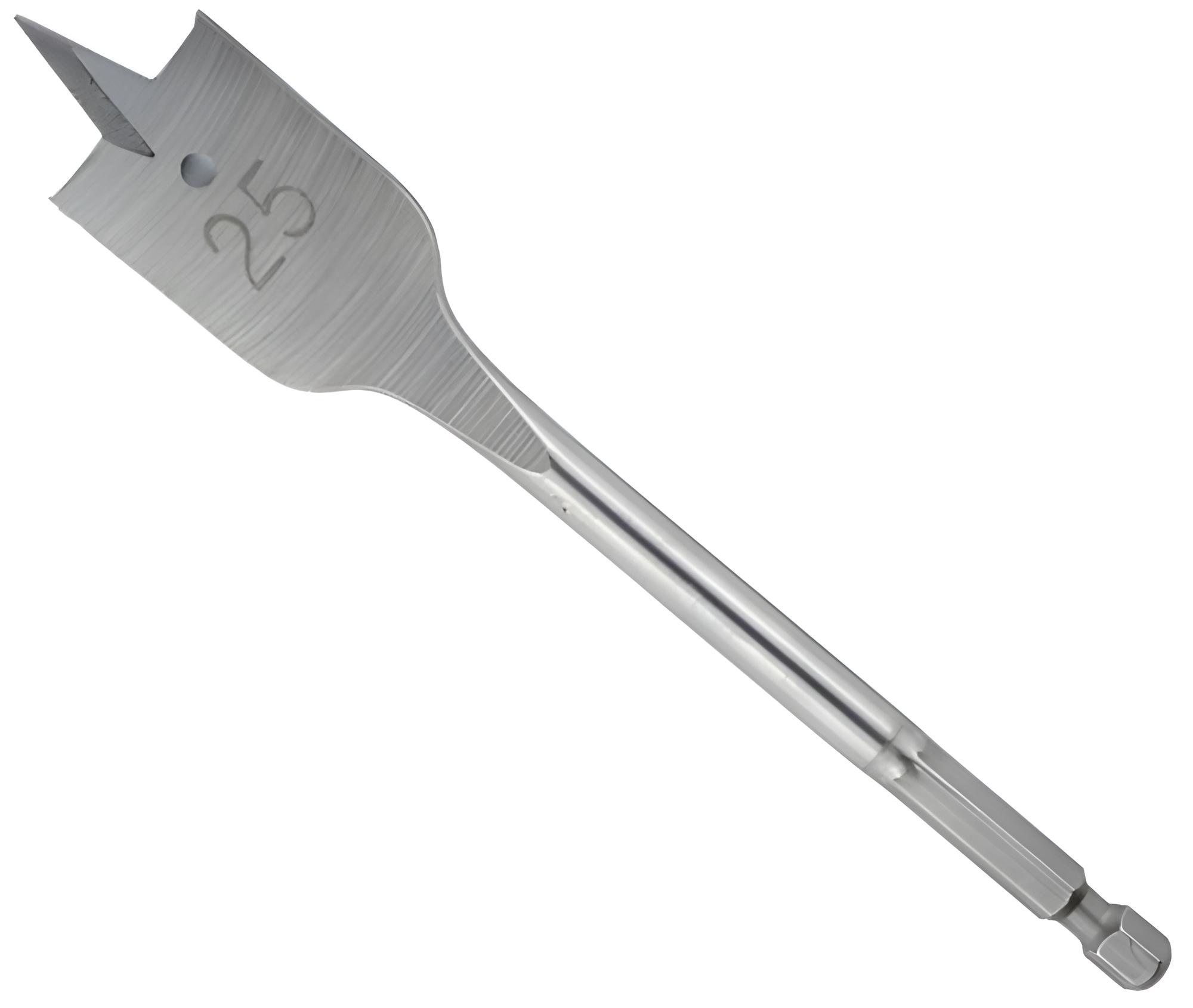 17 mm - Ahşap matkap ucu QuickBit (altıgen) saplı ahşap matkabı, Düz ağaç matkap ucu