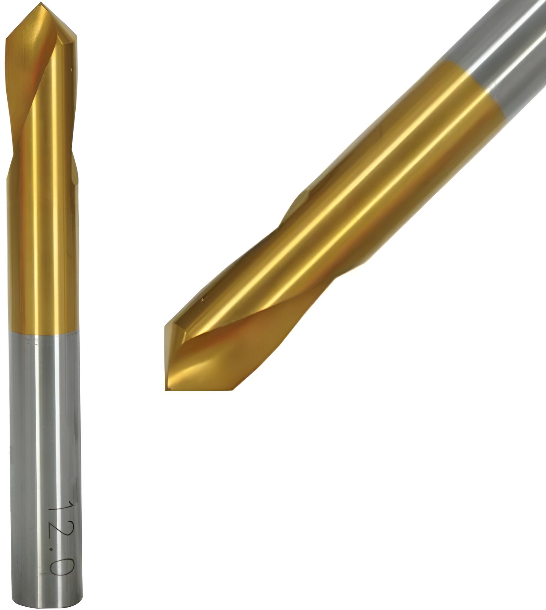 12 mm - HSS-E (%5 Cobalt) NC Punta Matkap ucu, TIN kaplamalı, 90° dayanıklı delik delme ucu