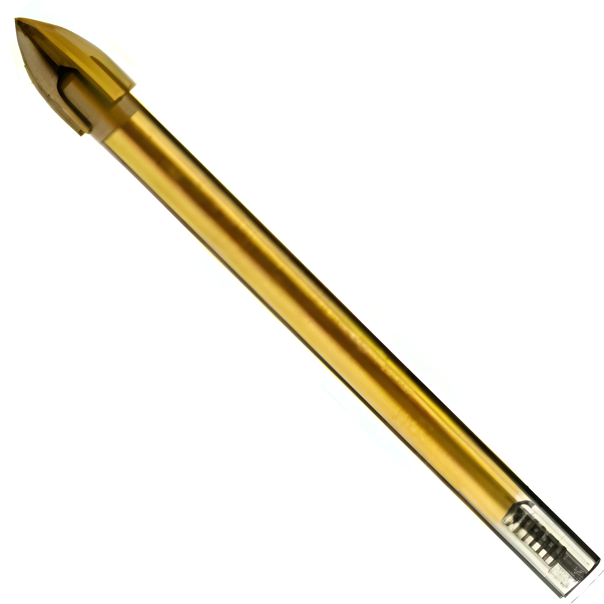 10 mm Karbür (elmas) uçlu cam matkabı, fayans matkap ucu, seramik delik delme ucu TIN kaplamalı Z=4