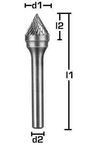 03x2x42 Şaft 3 mm - SERT METAL (ELMAS) KALIPÇI FREZE