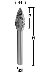 16x25x65 Şaft 6 mm - SERT METAL (ELMAS) KALIPÇI FREZE