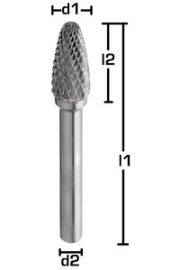 03x7x38 Şaft 3 mm - SERT METAL (ELMAS) KALIPÇI FREZE