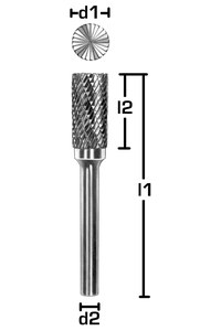 03x13x38 Şaft 6 mm - SERT METAL (ELMAS) KALIPÇI FREZE