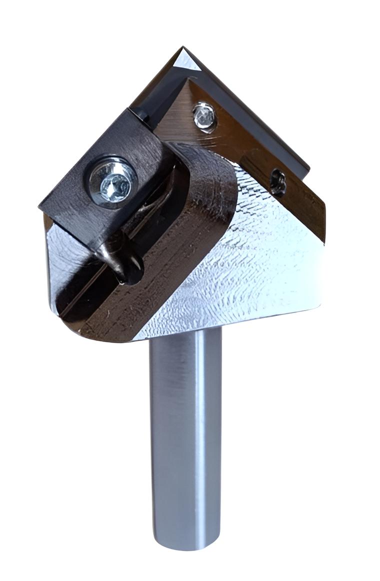 90° d2=12 mm - V-Cut Freze ucu, Takmatik Sistem V Bıçak, MDF Ahşap frezesi, Z=2
