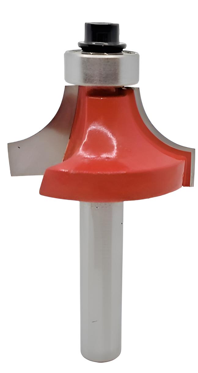 32,7 mm R9,5 El freze ucu, Karbür (Elmas) kaynaklı ve rulmanlı frezeleme ucu, Router Bit Ahşap freze ucu, Ters Radyüslü freze ucu (şaft 8 mm)