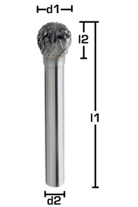 06x5x33 Şaft 3 mm - SERT METAL (ELMAS) KALIPÇI FREZE