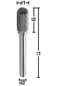 16x25x65 Şaft 6 mm - SERT METAL (ELMAS) KALIPÇI FREZE