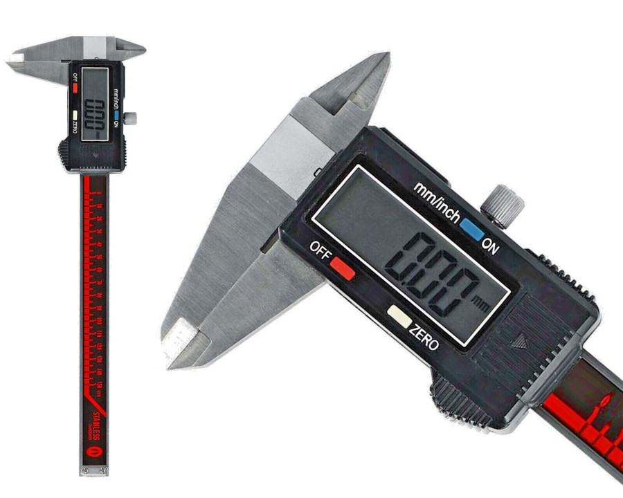 Dijital kumpas 150 mm, Hassas iç ve dış ölçümler için (0,01 mm)