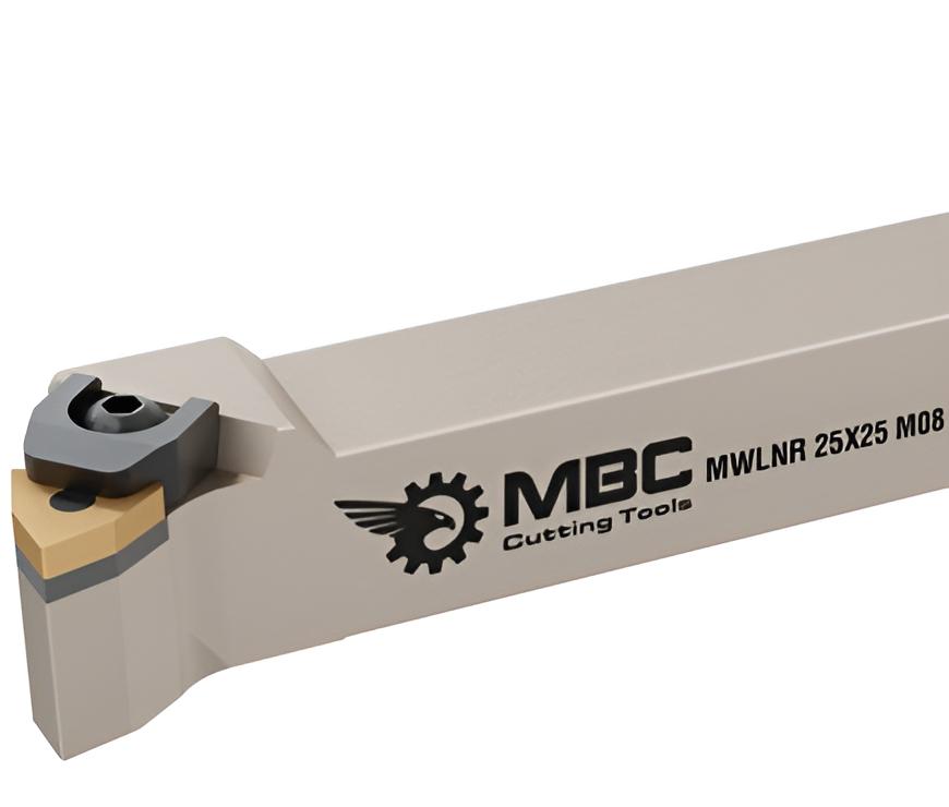 20 x 20 x 125 mm - MWLNR Dış Çap Delik Tornalama Kateri, WNMG08 uçlar için, sağ 95°, Baskı Pabuçlu ve Altlık ile