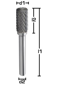 02x10x38 Şaft 6 mm - SERT METAL (ELMAS) KALIPÇI FREZE