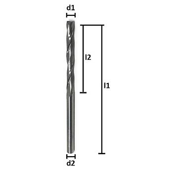 6,0 x 55 x 110, d2=6 mm ✔ Karbür Strafor Köpük Frezesi, Z=2, Polisaj, Uzun