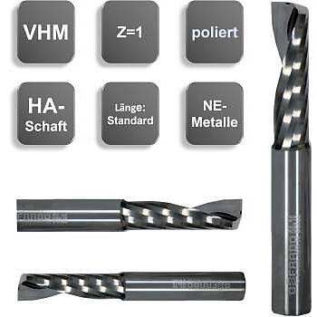 5,0 x 25 x 54, d2=5 mm ✔ CNC Router ucu, Karbr Freze, Z=1, Polisajl