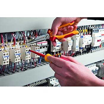 Wiha Pense seti Profesyonel elektrik koruma Kombine pense, kargaburun pense, apraz, 3 adet pense seti