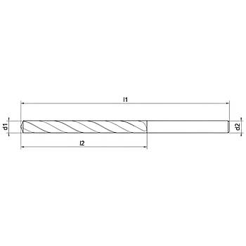 3,0 x 33 x 61 mm - HSS-E (%5 Cobalt) Matkap Ucu, TIN, 135, DIN338 Delik Delme ucu, Nachreiner