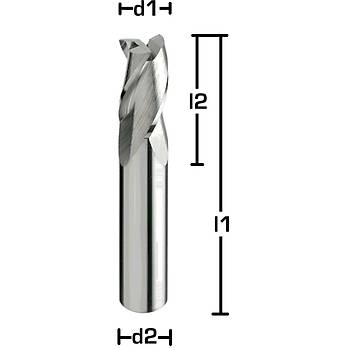 16,0 x 25 x 75, d2=16 mm ✔ Karbr Freze, Z=3, Polisajl, 30
