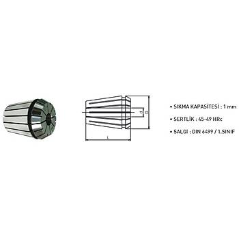 5,0 mm ER40 - Pens, Tip ER, DIN 6499-B
