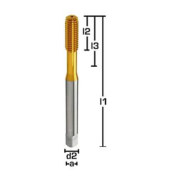 M16 - HSSE/PM Ovalama Klavuzu, TIN, 6HX, Form C, Kanall
