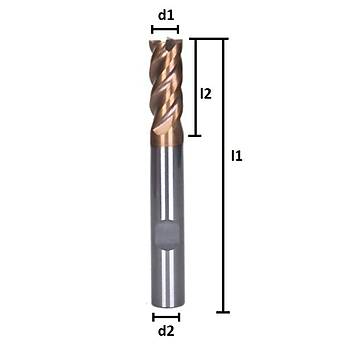 16x35x100mm - Karbr Freze, Chatter, Z=4, TiSiN, GEFRABO
